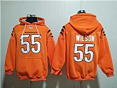 Men's Cincinnati Bengals #55 Logan Wilson Orange Pullover Hoodie,baseball caps,new era cap wholesale,wholesale hats
